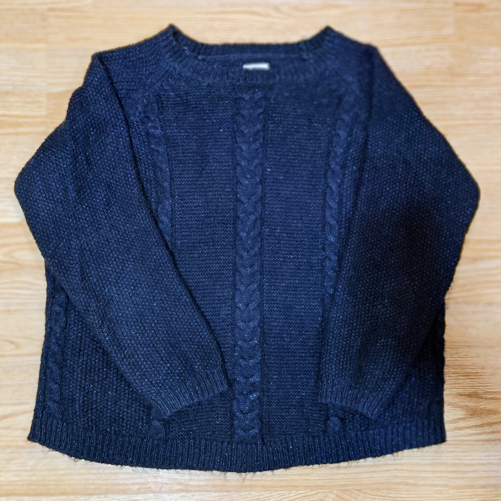 Sonoma Life + Style Classic Blue Cable Knit Sweater